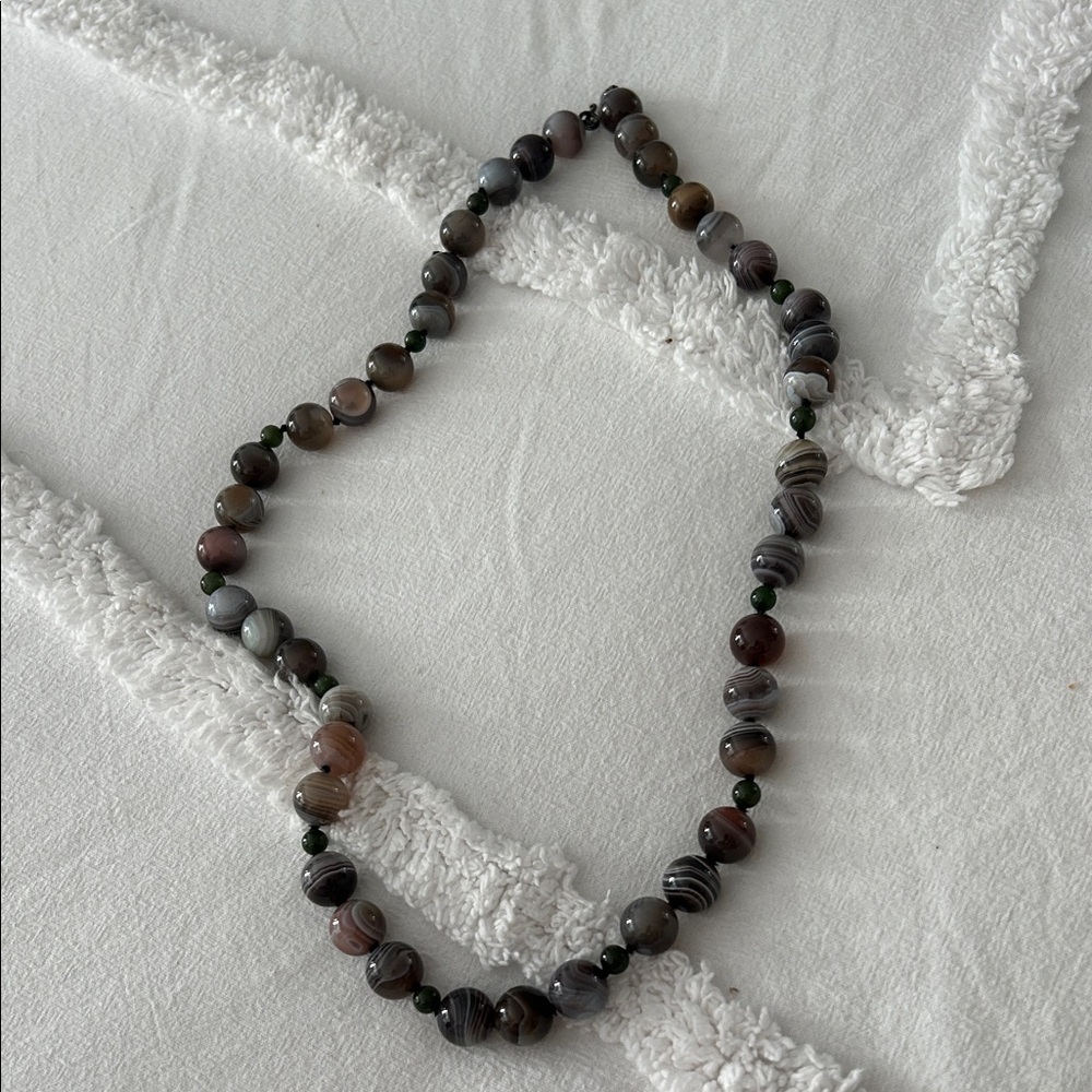 Elegant Beaded Necklace in Earth Tones